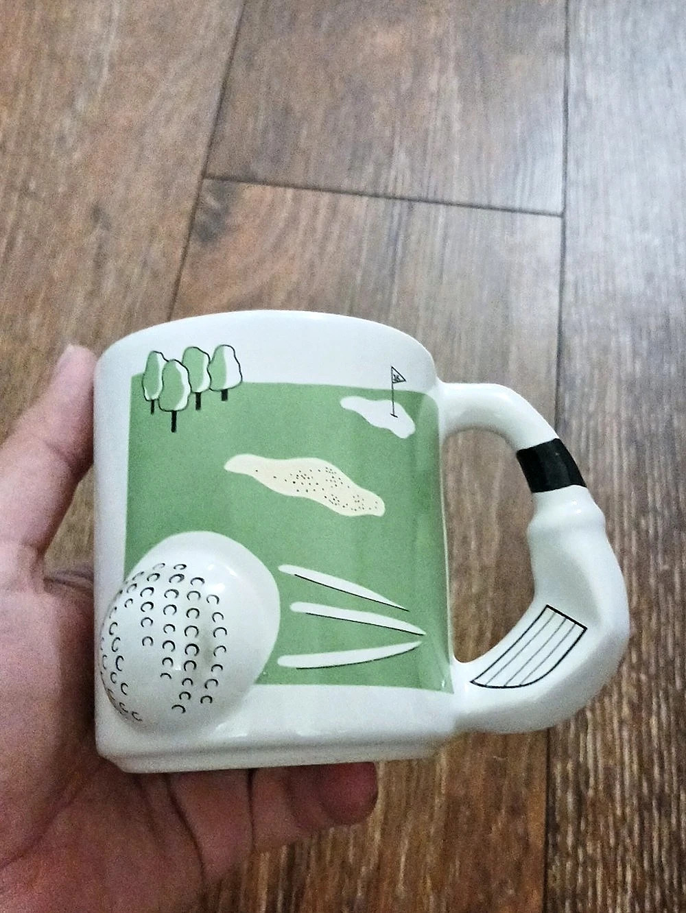 Vintage 3D Golf Novelty Ceramic Coffee Mug